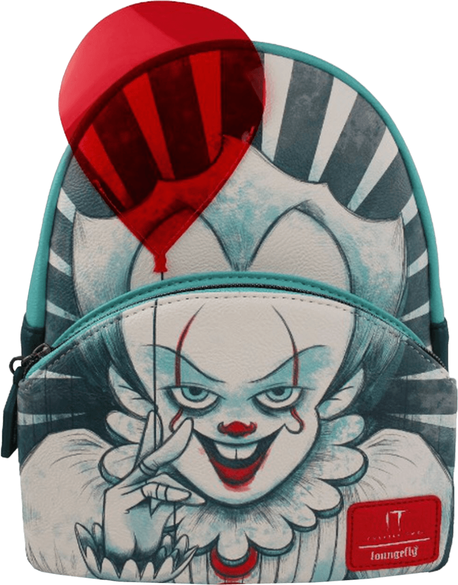 LOUITBK0017 IT (2017) - Pennywise US Exclusive Mini Backpack [RS] - Loungefly - Titan Pop Culture
