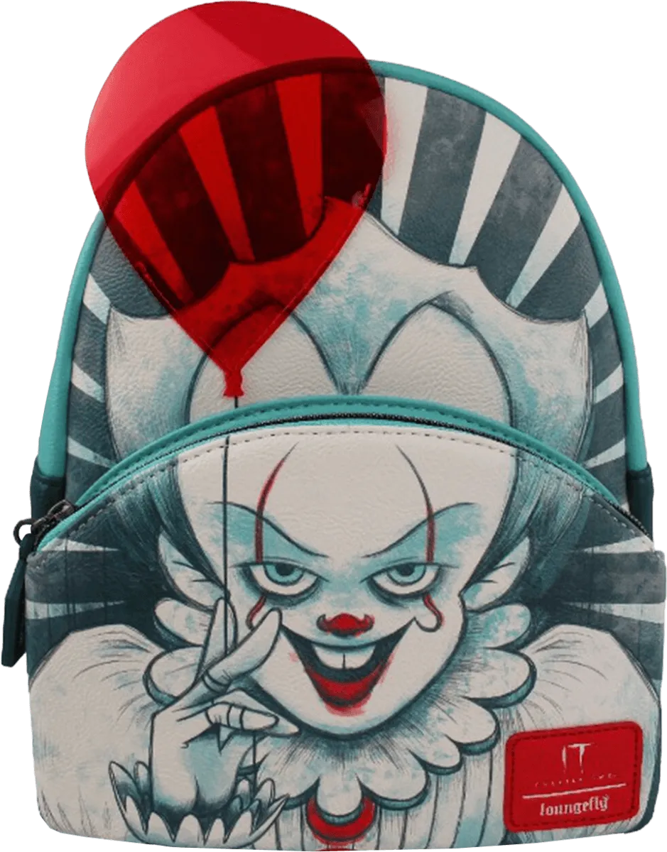 LOUITBK0017 IT (2017) - Pennywise US Exclusive Mini Backpack [RS] - Loungefly - Titan Pop Culture