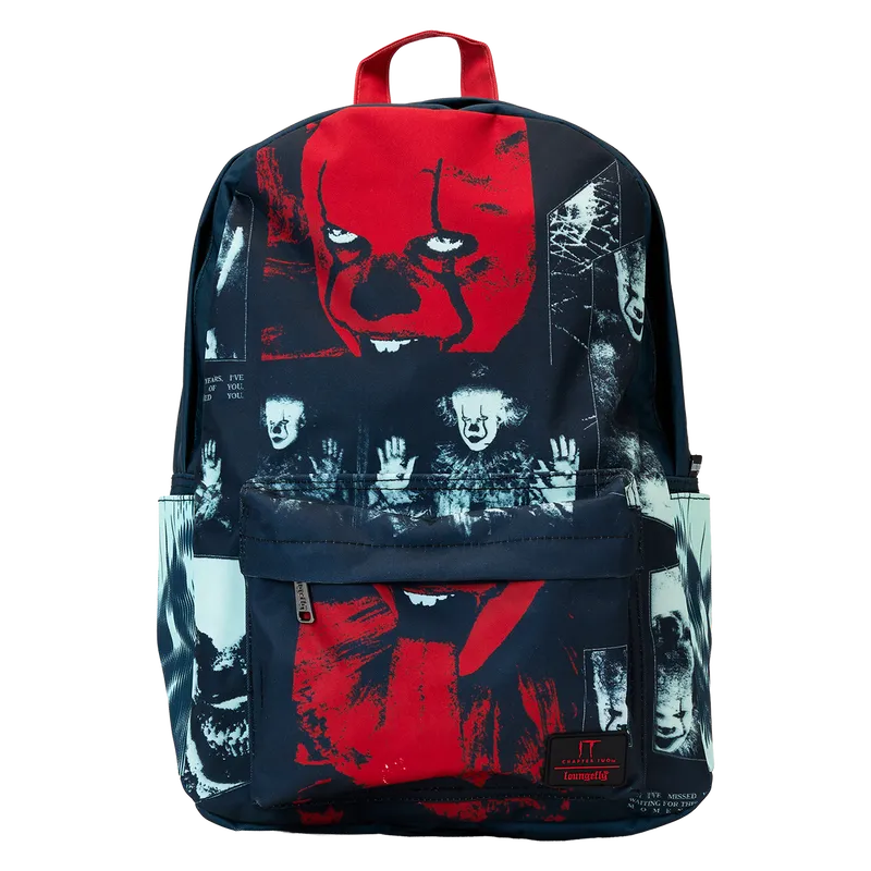 LOUITBK0021 I Heart Horror - IT (Pennywise) Nylon Full-Size Backpack - Loungefly - Titan Pop Culture