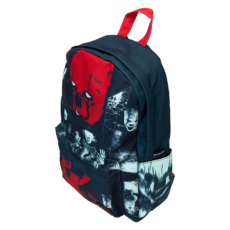 LOUITBK0021 I Heart Horror - IT (Pennywise) Nylon Full-Size Backpack - Loungefly - Titan Pop Culture