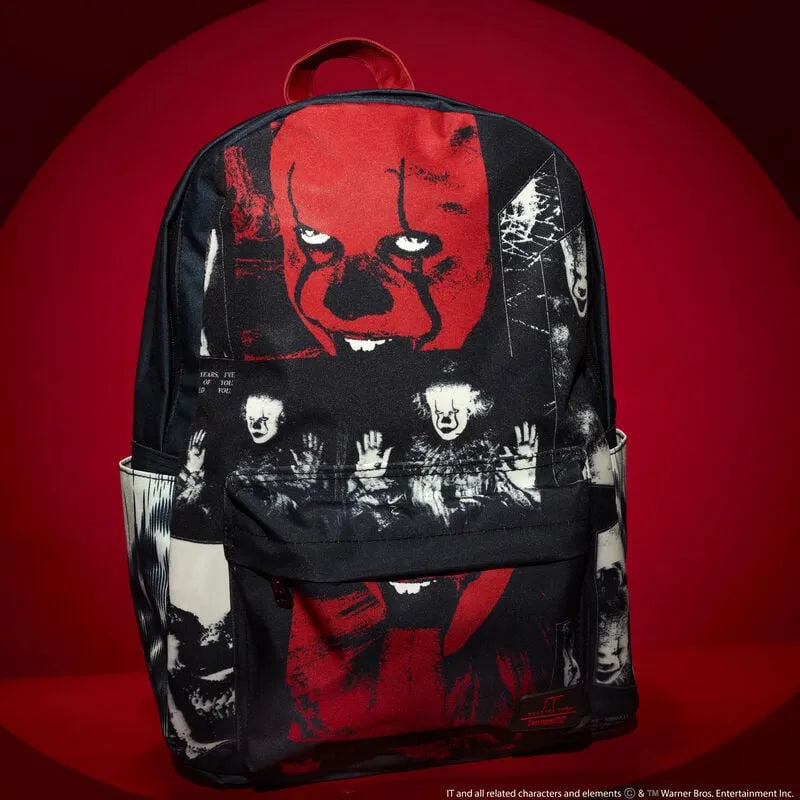 LOUITBK0021 I Heart Horror - IT (Pennywise) Nylon Full-Size Backpack - Loungefly - Titan Pop Culture