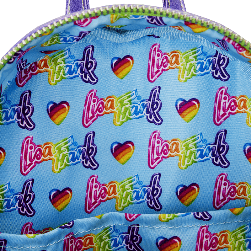 LOULSFBK0012 Lisa Frank - Holographic Glitter Color Block Mini Backpack - Loungefly - Titan Pop Culture