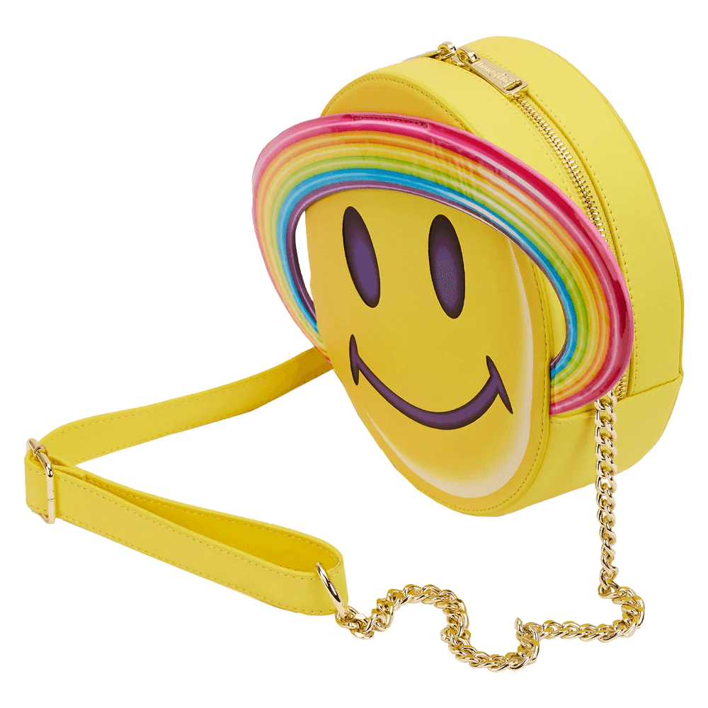 LOULSFTB0005 Lisa Frank - Yellow Rainbow Ring Saturn Crossbody - Loungefly - Titan Pop Culture