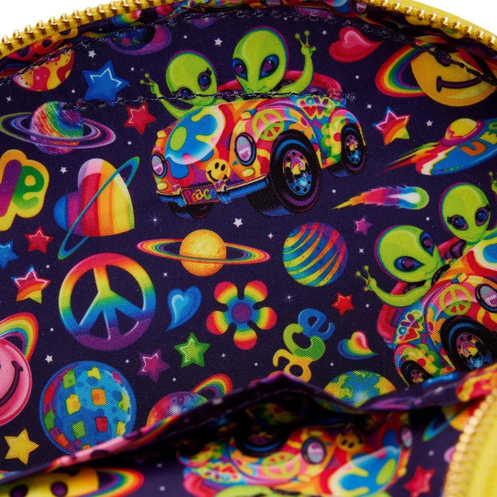 LOULSFTB0005 Lisa Frank - Yellow Rainbow Ring Saturn Crossbody - Loungefly - Titan Pop Culture