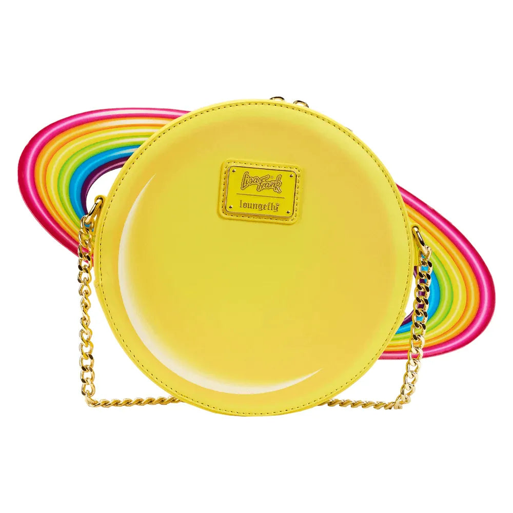 LOULSFTB0005 Lisa Frank - Yellow Rainbow Ring Saturn Crossbody - Loungefly - Titan Pop Culture