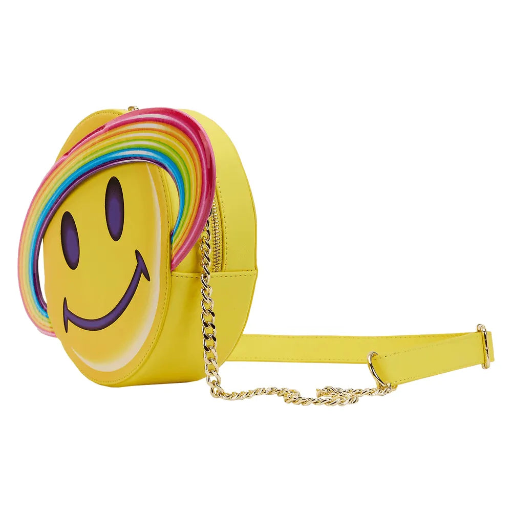 LOULSFTB0005 Lisa Frank - Yellow Rainbow Ring Saturn Crossbody - Loungefly - Titan Pop Culture