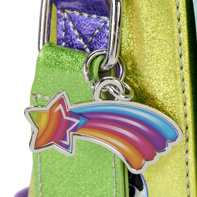 LOULSFTB0007 Lisa Frank - Holographic Glitter Color Block Crossbody Bag - Loungefly - Titan Pop Culture