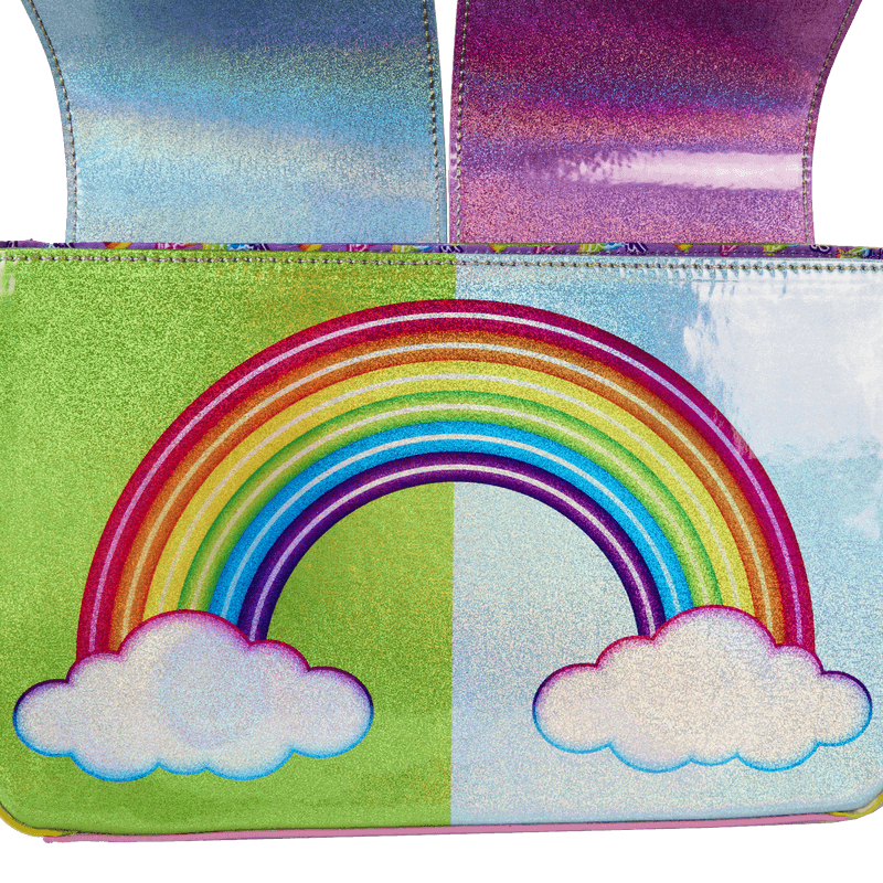 LOULSFTB0007 Lisa Frank - Holographic Glitter Color Block Crossbody Bag - Loungefly - Titan Pop Culture