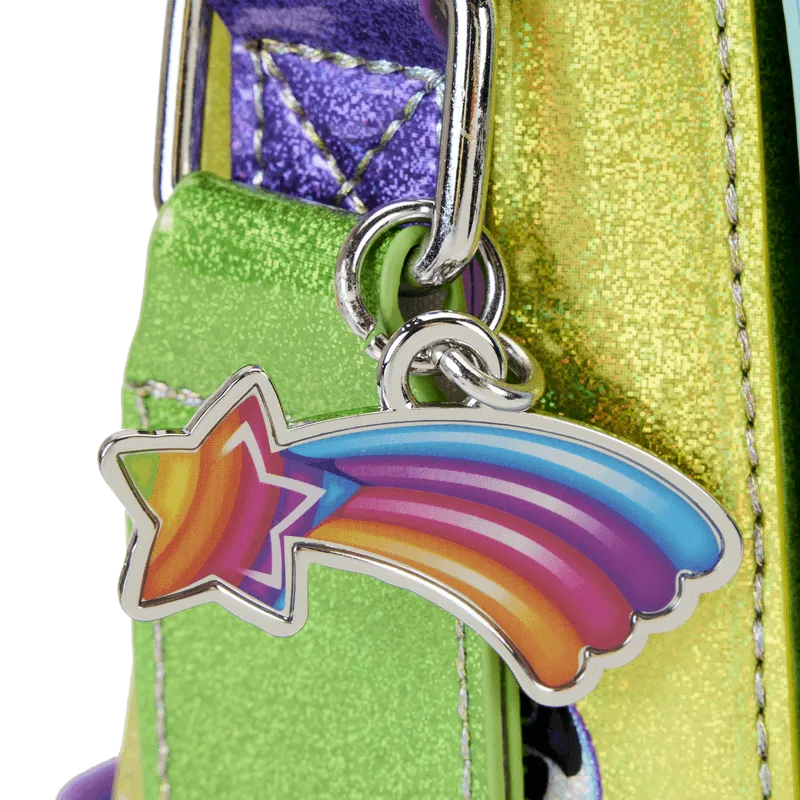 LOULSFTB0007 Lisa Frank - Holographic Glitter Color Block Crossbody Bag - Loungefly - Titan Pop Culture