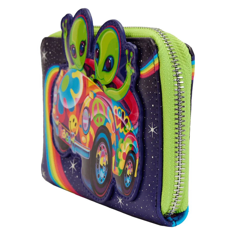 LOULSFWA0004 Lisa Frank - Cosmic Alien Ride Zip Around Wallet - Loungefly - Titan Pop Culture