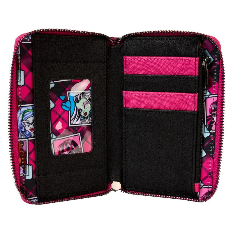 LOUMHWA0001 Monster High - Crest Zip Wallet - Loungefly - Titan Pop Culture