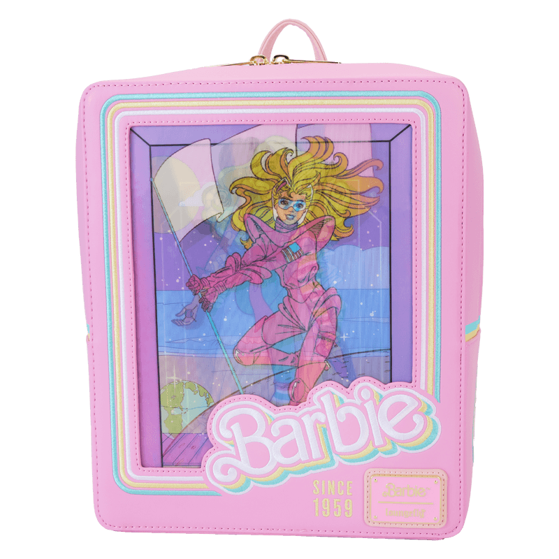 LOUMTBK0013 Barbie - 65th Anniversary Doll Box Triple Lenticular Mini Backpack - Loungefly - Titan Pop Culture