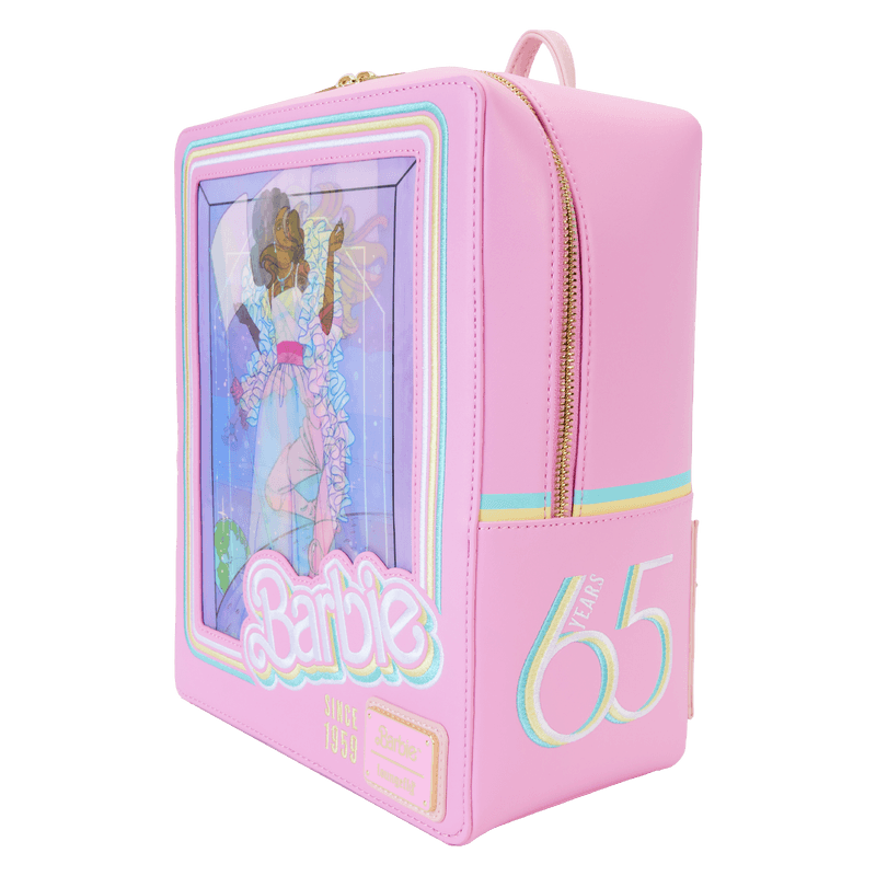 LOUMTBK0013 Barbie - 65th Anniversary Doll Box Triple Lenticular Mini Backpack - Loungefly - Titan Pop Culture