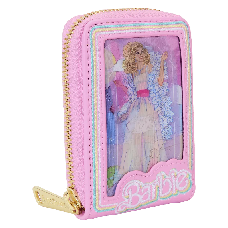 LOUMTWA0020 Barbie - 65th Anniversary Doll Box Triple Lenticular Zip Around Wallet - Loungefly - Titan Pop Culture