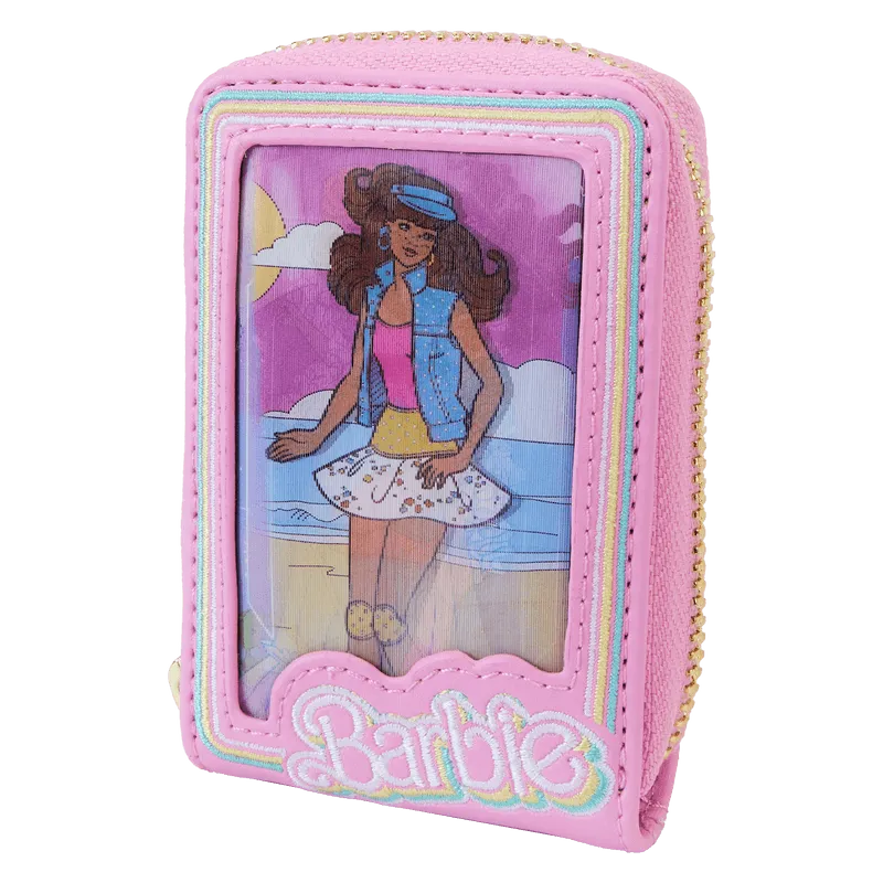 LOUMTWA0020 Barbie - 65th Anniversary Doll Box Triple Lenticular Zip Around Wallet - Loungefly - Titan Pop Culture