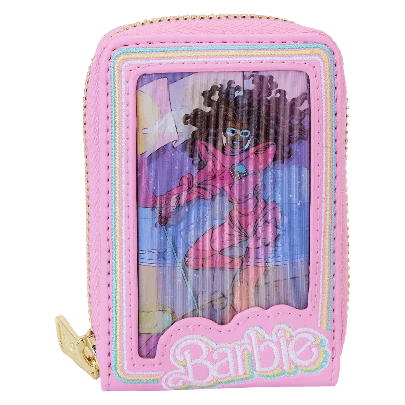 LOUMTWA0020 Barbie - 65th Anniversary Doll Box Triple Lenticular Zip Around Wallet - Loungefly - Titan Pop Culture