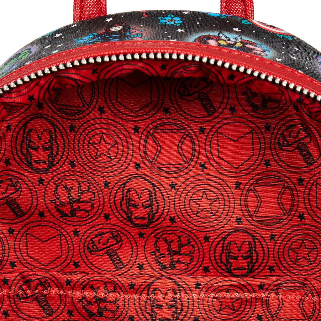 LOUMVBK0184 Marvel Comics - Avengers Floral Tattoo Mini Backpack - Loungefly - Titan Pop Culture