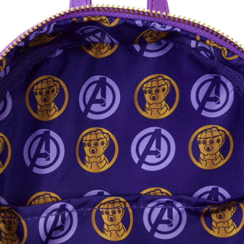 LOUMVBK0299 Marvel Comics - Thanos Gauntlet Metallic Mini Backpack - Loungefly - Titan Pop Culture