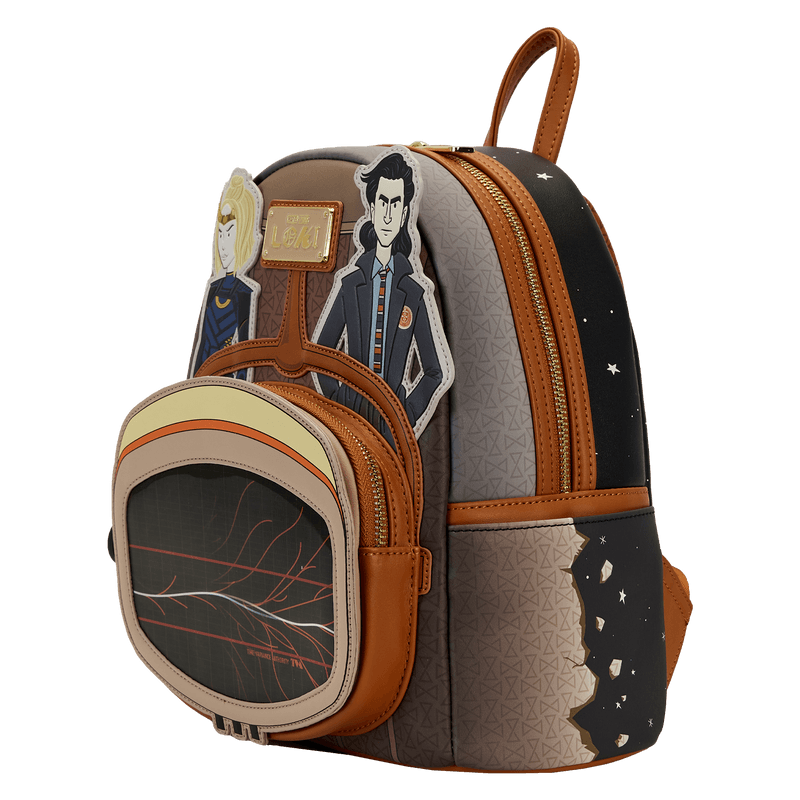 LOUMVBK0321 Loki (TV) - TVA Lenticular Multiverse Mini Backpack - Loungefly - Titan Pop Culture