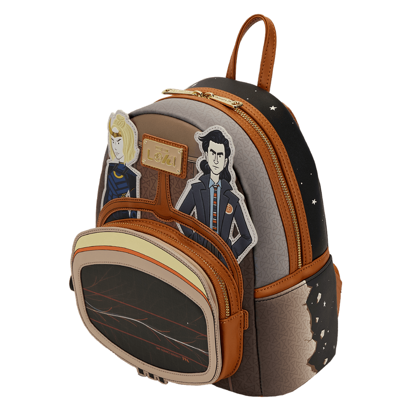 LOUMVBK0321 Loki (TV) - TVA Lenticular Multiverse Mini Backpack - Loungefly - Titan Pop Culture