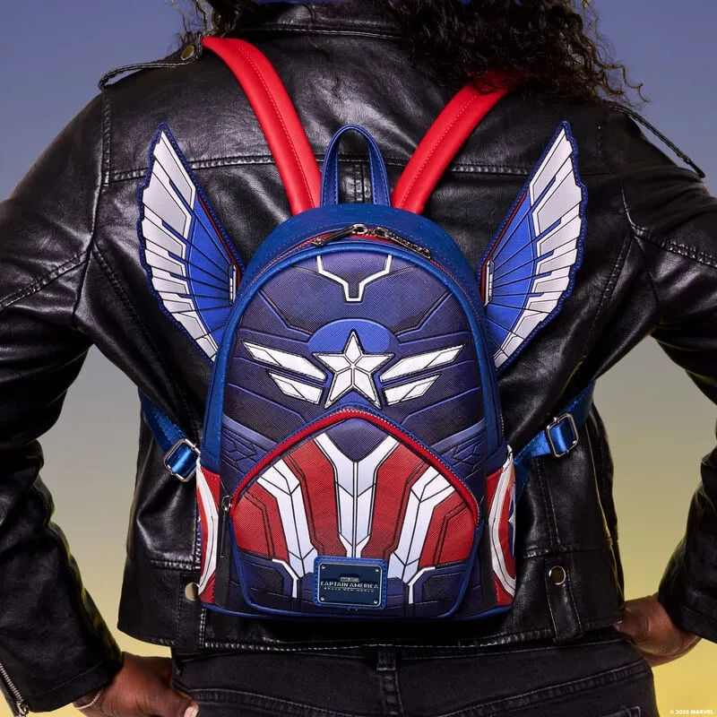 LOUMVBK0332 Captain America 4: Brave New World - Cosplay Mini Backpack - Loungefly - Titan Pop Culture