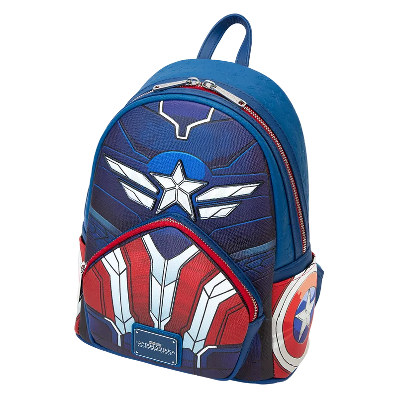 LOUMVBK0332 Captain America 4: Brave New World - Cosplay Mini Backpack - Loungefly - Titan Pop Culture