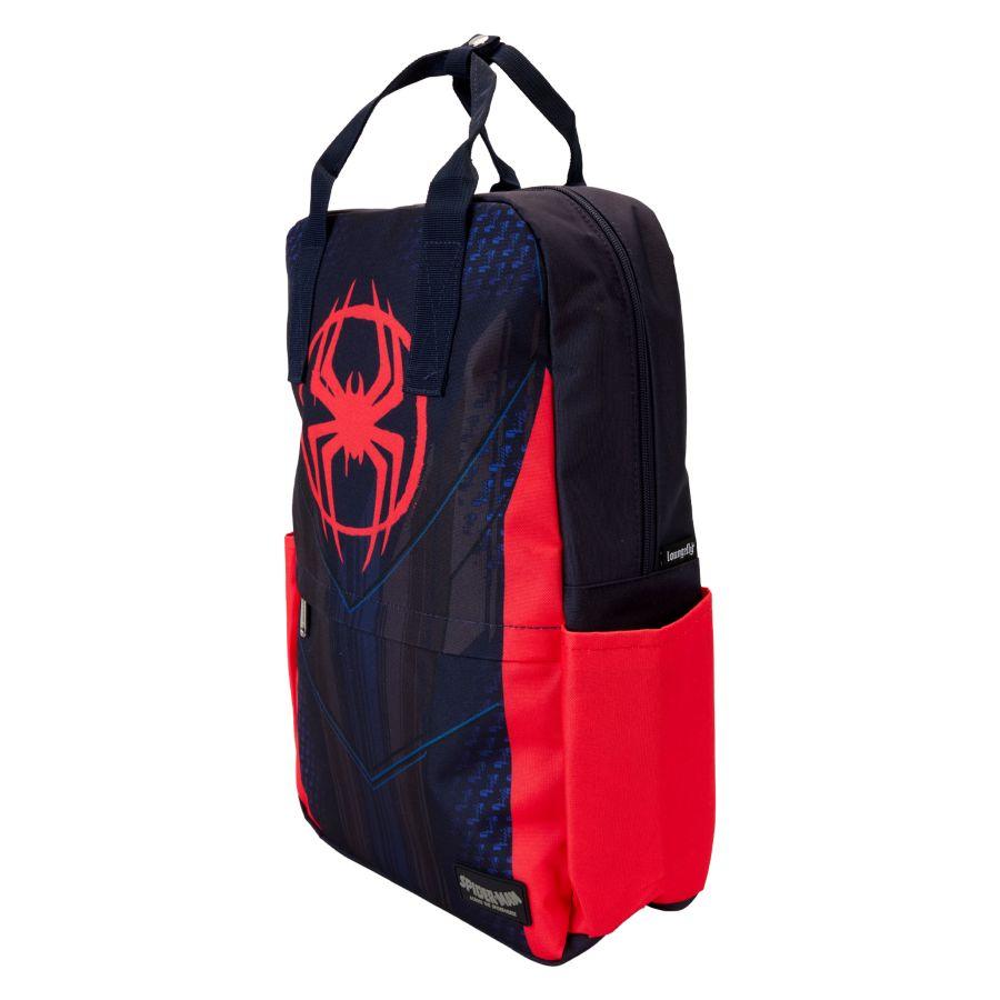 LOUMVBK0338 Spider-Man: Across the Spider-Verse - Miles Suit Full Size Nylon Backpack - Loungefly - Titan Pop Culture