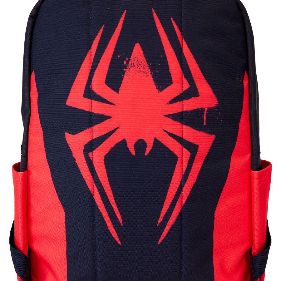 LOUMVBK0338 Spider-Man: Across the Spider-Verse - Miles Suit Full Size Nylon Backpack - Loungefly - Titan Pop Culture