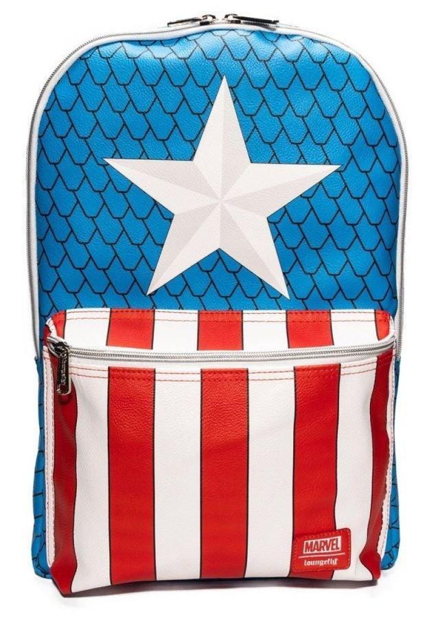 LOUMVBKS0002 Captain America - Costume Mini Backpack with Pin - Loungefly - Titan Pop Culture