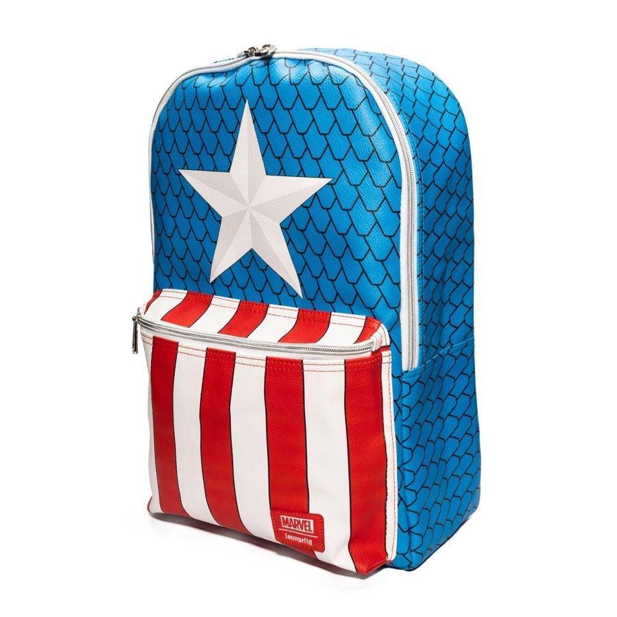 LOUMVBKS0002 Captain America - Costume Mini Backpack with Pin - Loungefly - Titan Pop Culture