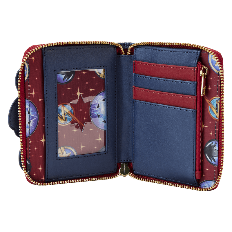 LOUMVWA0194 The Marvels (2023) - Group Symbol Glow Zip Around Wallet - Loungefly - Titan Pop Culture