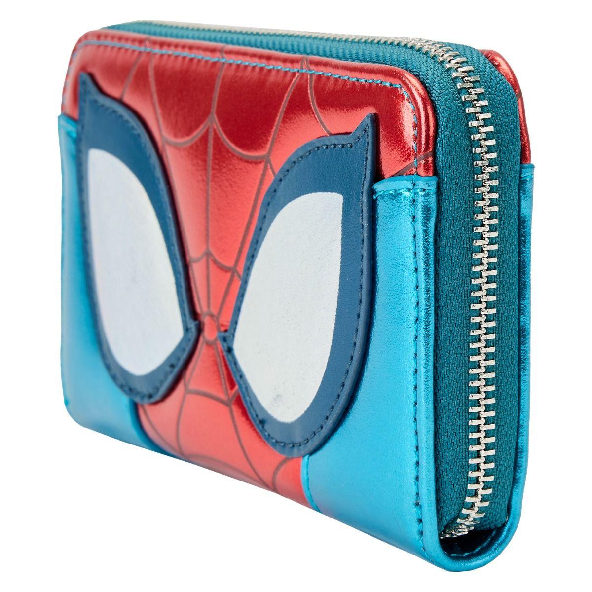 LOUMVWA0201 Marvel Comics - Spider-Man Metallic Zip Around Wallet - Loungefly - Titan Pop Culture