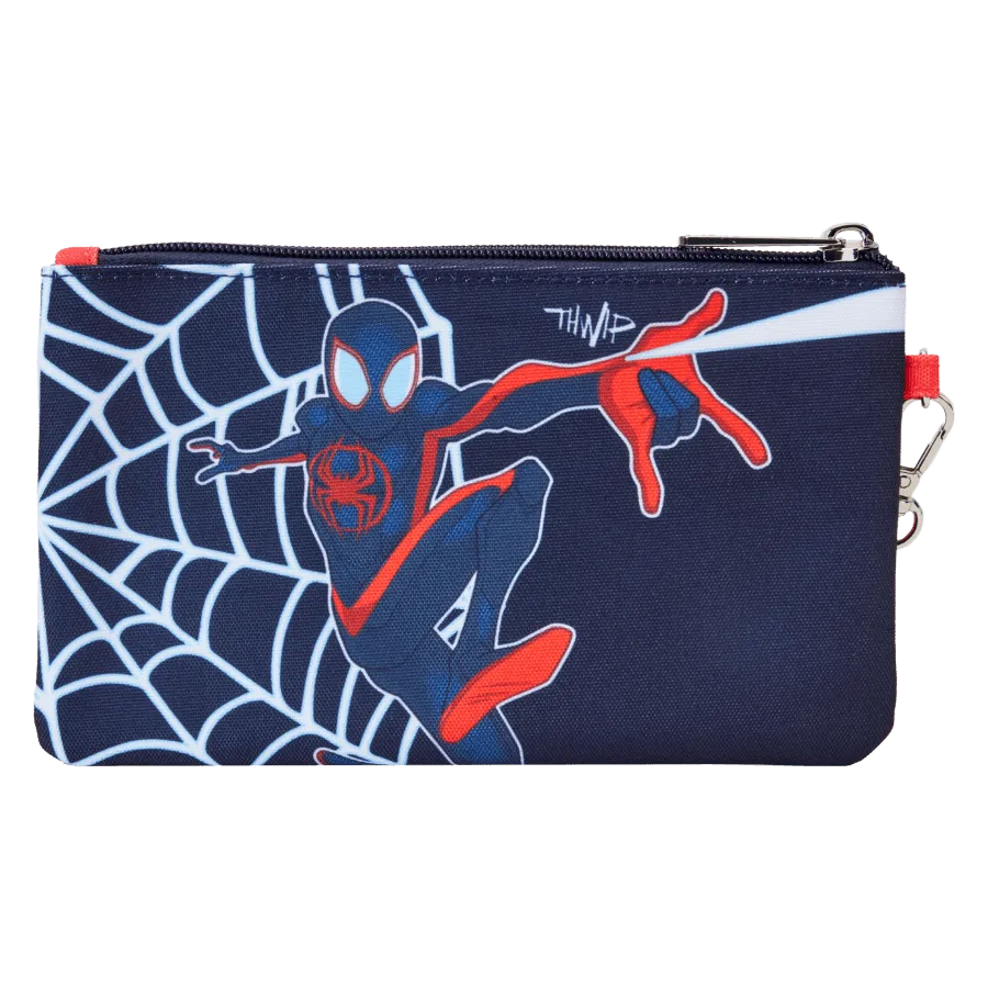 LOUMVWC0002 Spider-Man: Across the Spider-Verse - Miles Nylon Wristlet Wallet - Loungefly - Titan Pop Culture