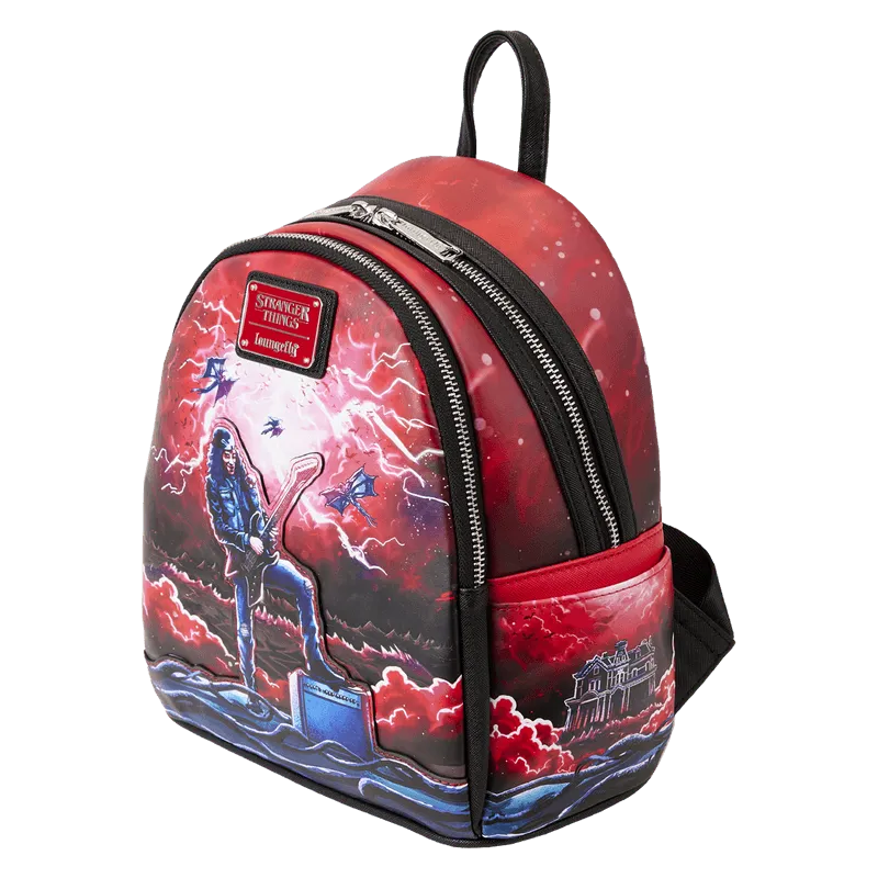 LOUNFXBK0083 Stranger Things - Eddie Munson Glow Tribute Mini Backpack - Loungefly - Titan Pop Culture