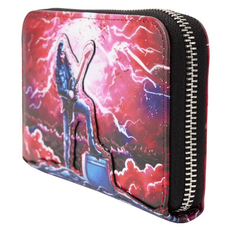 LOUNFXWA0025 Stranger Things - Eddie Munson Tribute Glow Zip Around Wallet - Loungefly - Titan Pop Culture