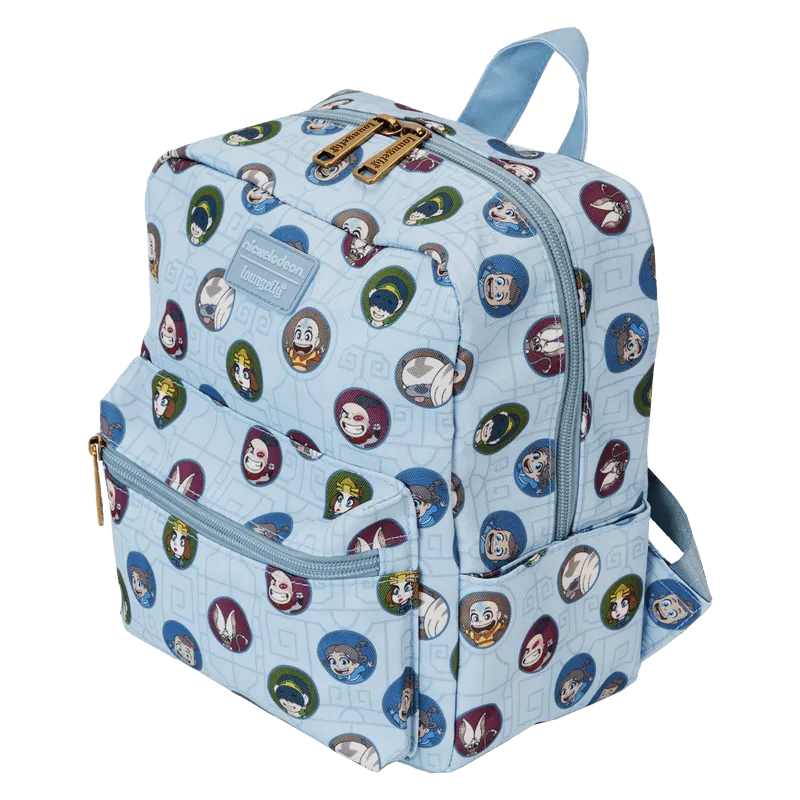 LOUNICBK0085 Avatar The Last Airbender - All-Over-Print Square Nylon Mini Backpack - Loungefly - Titan Pop Culture