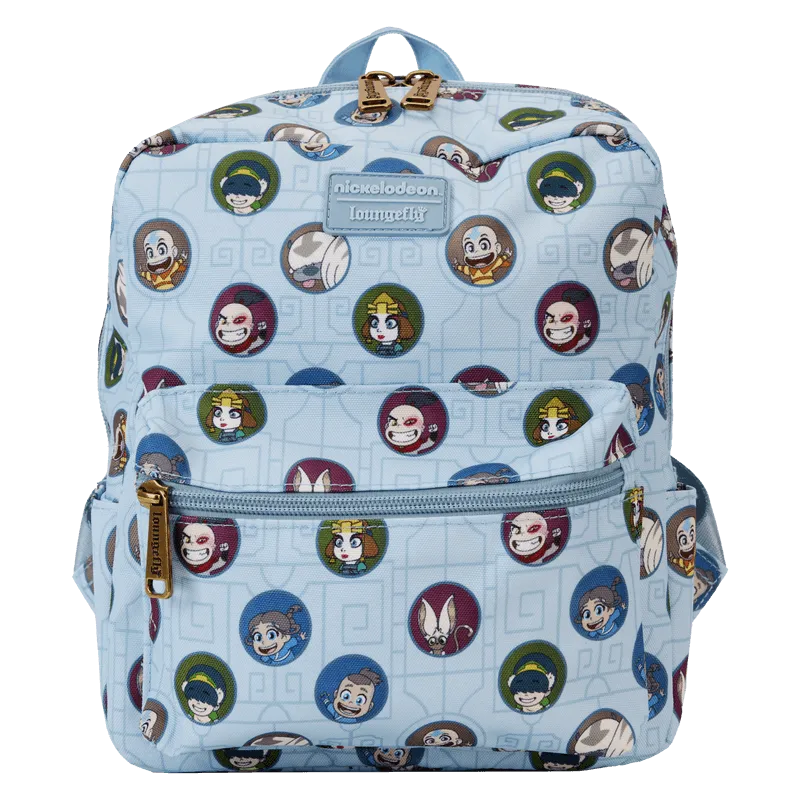 LOUNICBK0085 Avatar The Last Airbender - All-Over-Print Square Nylon Mini Backpack - Loungefly - Titan Pop Culture