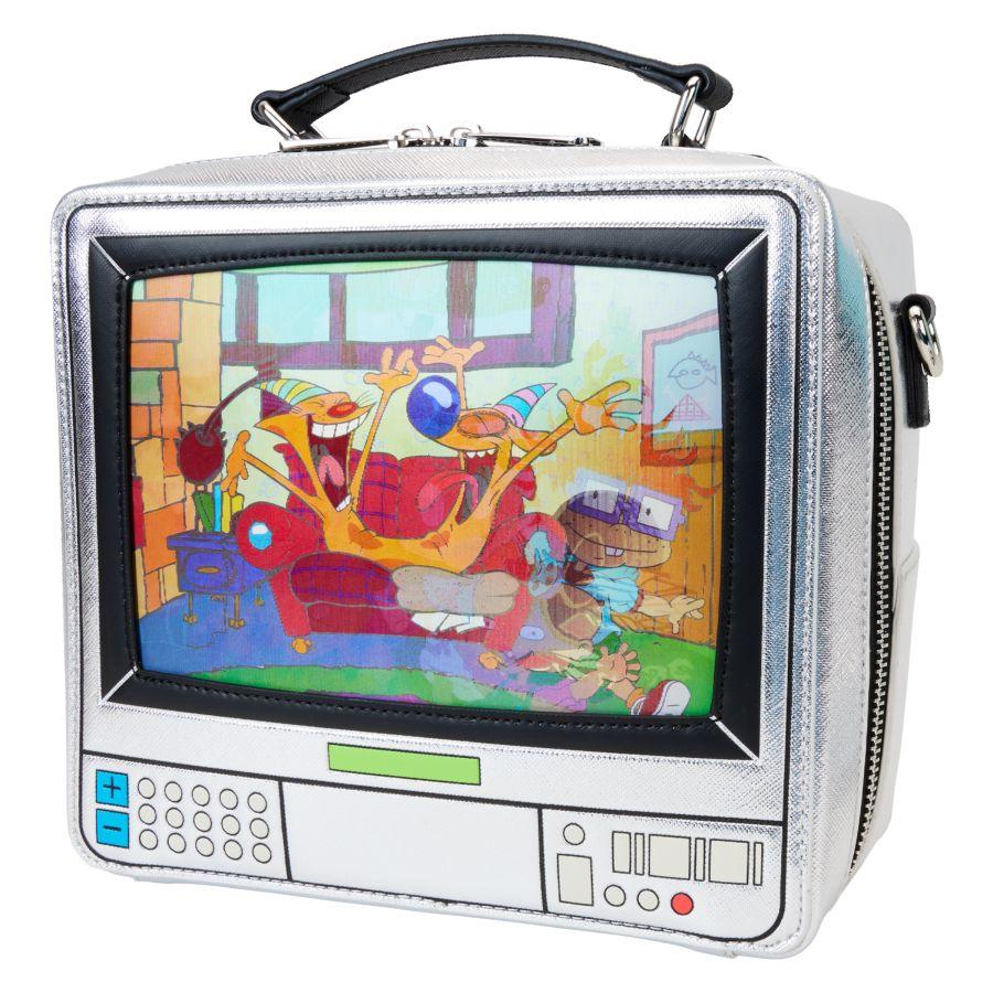 LOUNICTB0030 Nickelodeon - Retro TV Triple Lenticular Crossbody Bag - Loungefly - Titan Pop Culture