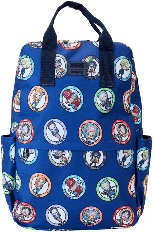 LOUOPBK0002 One Piece - Characters AOP FullSize Nylon Backpack - Loungefly - Titan Pop Culture