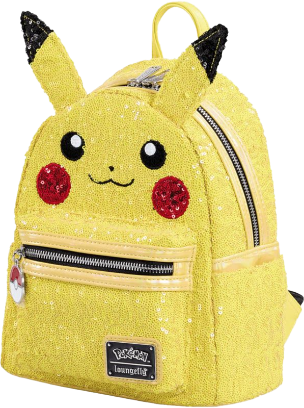 Pokémon - Mini mochila de lentejuelas para cosplay de Pikachu