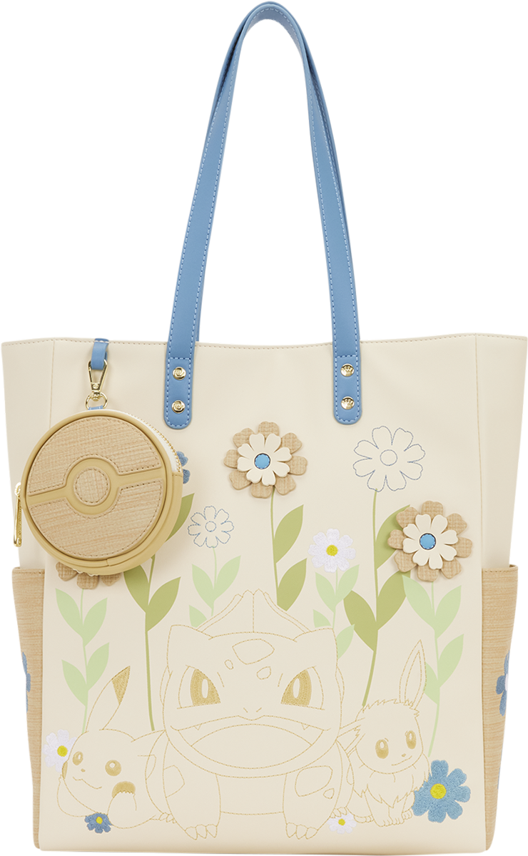 Pokemon – Floral Tote Bag with Coin Bag