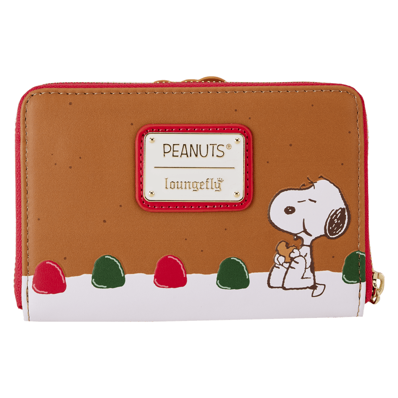 Peanuts - Snoopy Gingerbread Wreath Scented Zip Around Wallet Purse by Loungefly | Titan Pop Culture