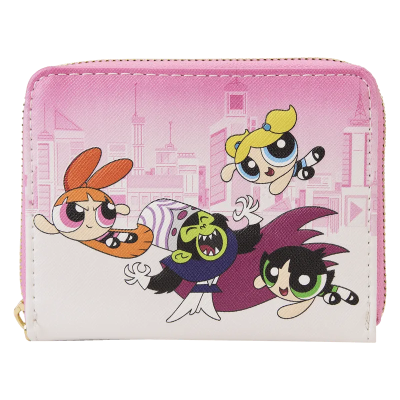 LOUPPGWA0001 Powerpuff Girls - Powerpuff GIrls Vs Mojo Jojo Zip Around Wallet - Loungefly - Titan Pop Culture