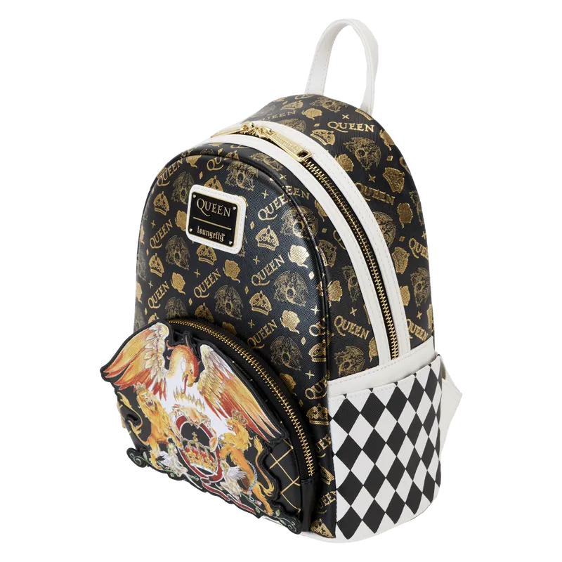 LOUQNBK0001 Queen - Logo Crest Mini Backpack - Loungefly - Titan Pop Culture