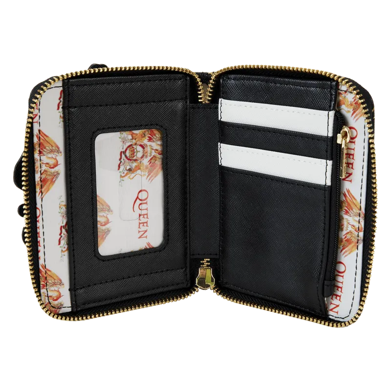 LOUQNWA0001 Queen - Logo Crest Zip Around Wallet - Loungefly - Titan Pop Culture