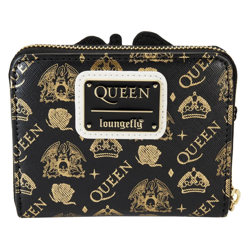 LOUQNWA0001 Queen - Logo Crest Zip Around Wallet - Loungefly - Titan Pop Culture