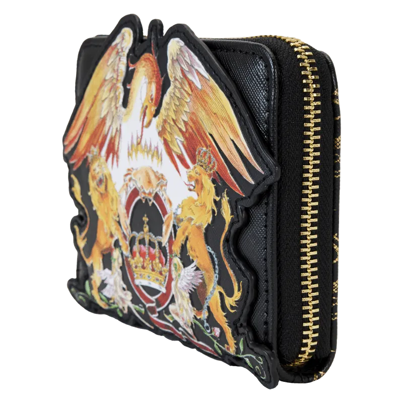 LOUQNWA0001 Queen - Logo Crest Zip Around Wallet - Loungefly - Titan Pop Culture