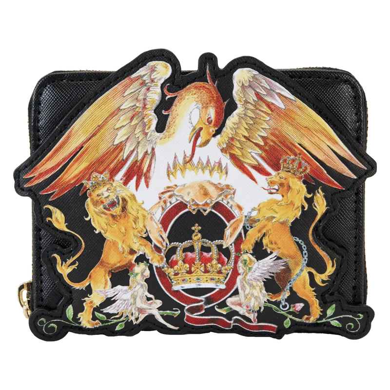 LOUQNWA0001 Queen - Logo Crest Zip Around Wallet - Loungefly - Titan Pop Culture