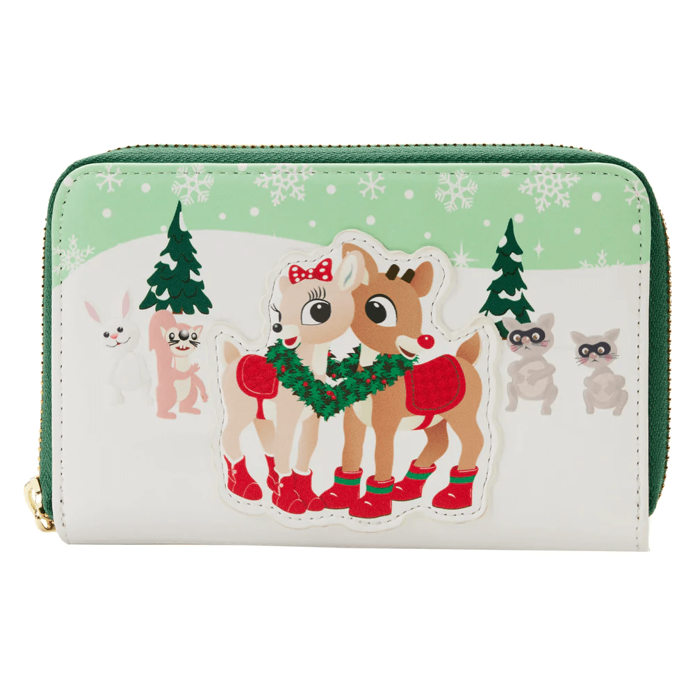 LOURRSWA0001 Rudolph the Red-Nosed Reindeer - Merry Couple Zip Around Purse - Loungefly - Titan Pop Culture