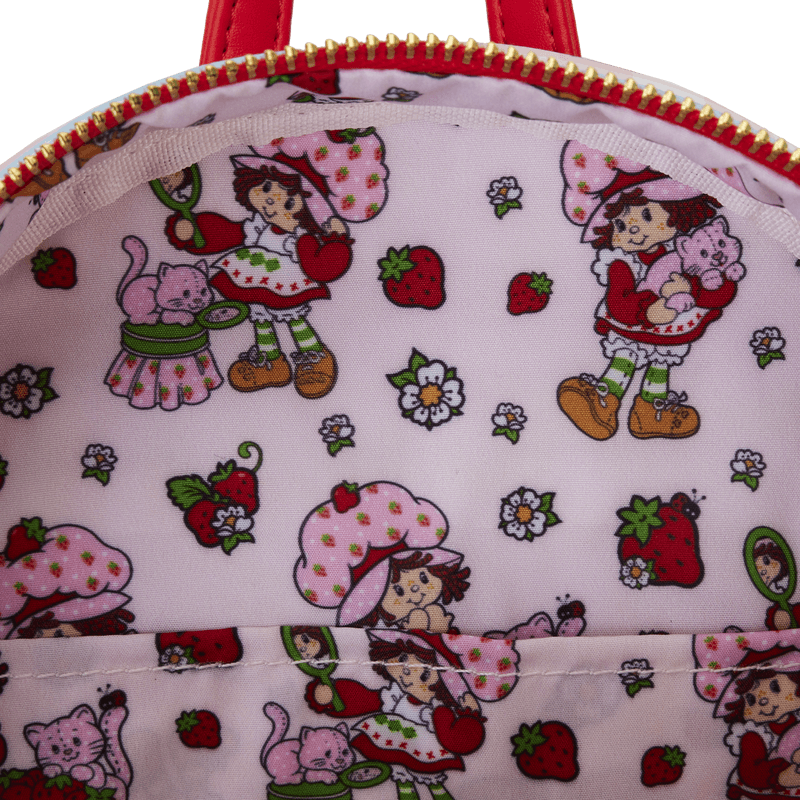 LOUSBSBK0005 Strawberry Shortcake - Denim Pocket Mini Backpack - Loungefly - Titan Pop Culture